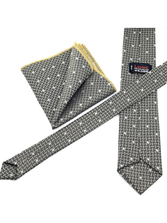 Legend Accessories Men's Tie Set Printed in Gray Color