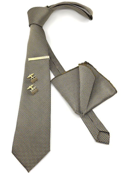 Legend Accessories Men's Tie Set Printed Yellow