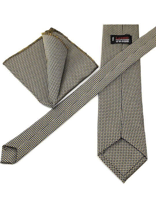 Legend Accessories Men's Tie Set Printed Yellow