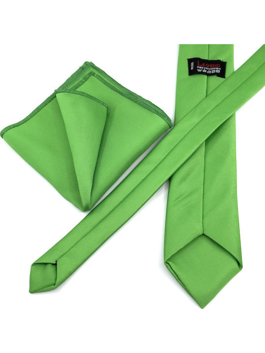 Legend Accessories Herren Krawatten Set Monochrom in Grün Farbe