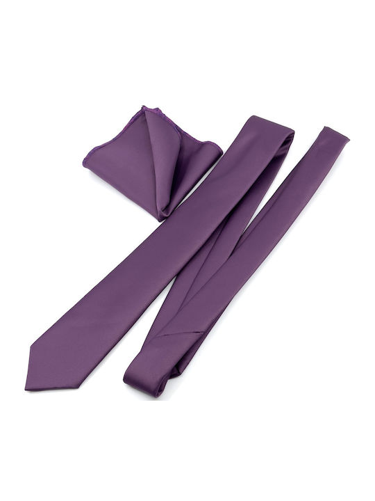 Legend Accessories Set de Cravată pentru Bărbați Monocromie în Culorea Violet