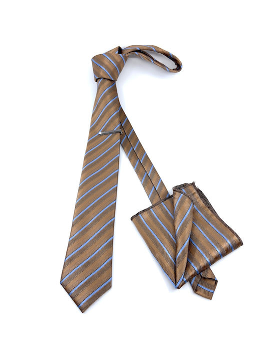 Legend Accessories Men's Tie Set Printed Brown