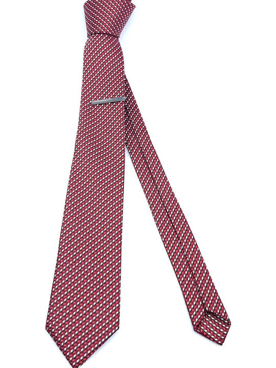 Legend Accessories Men's Tie Set Printed Burgundy
