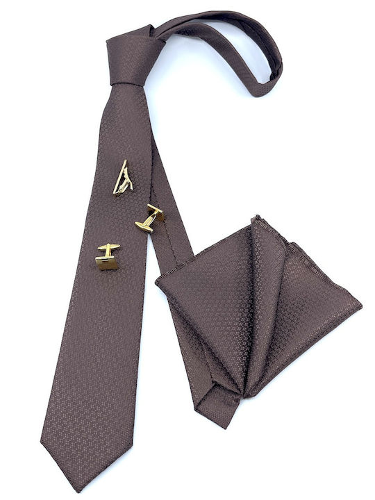 Legend Accessories Men's Tie Set Monochrome Brown
