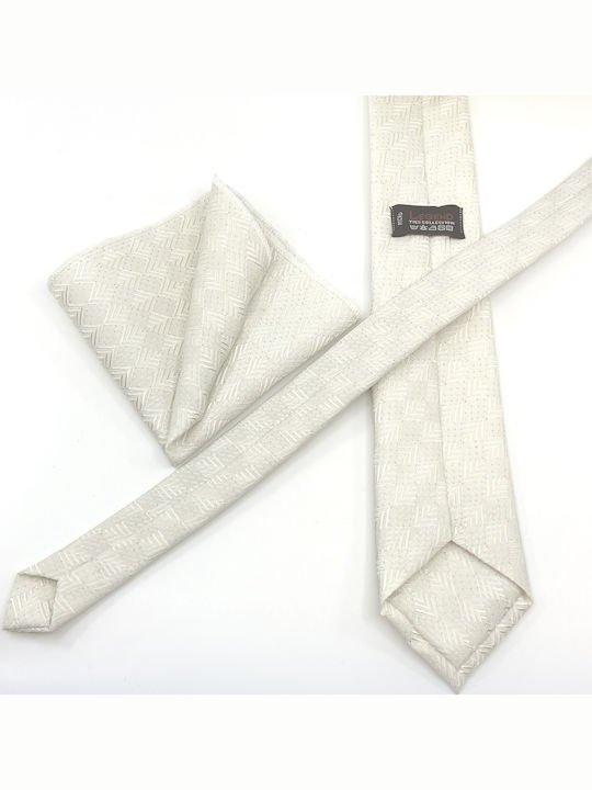 Legend Accessories Herren Krawatten Set Gedruckt in Weiß Farbe