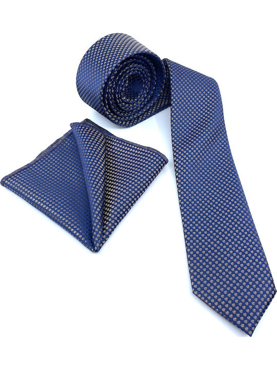 Legend Accessories Herren Krawatten Set Gedruckt in Blau Farbe
