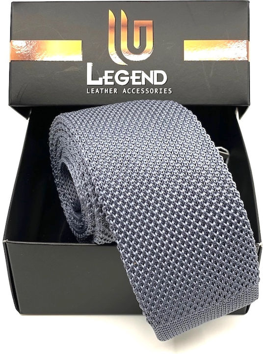 Legend Accessories Men's Tie Synthetic Knitted Monochrome in Gray Color
