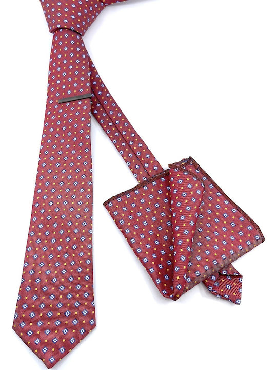 Legend Accessories Men's Tie Set Printed Red