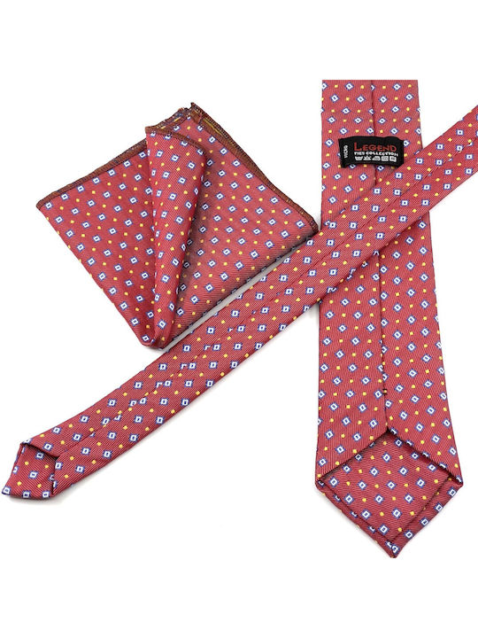 Legend Accessories Men's Tie Set Printed Red