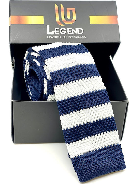 Legend Accessories Cravată pentru Bărbați Sintetic Tricotată Tipărit în Culorea Albastru marin