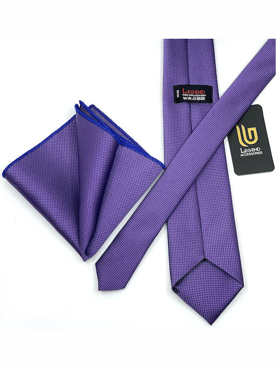 Legend Accessories Synthetic Men's Tie Set Monochrome Purple