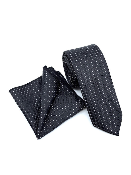 Legend Accessories Men's Tie Set Synthetic Printed in Black Color