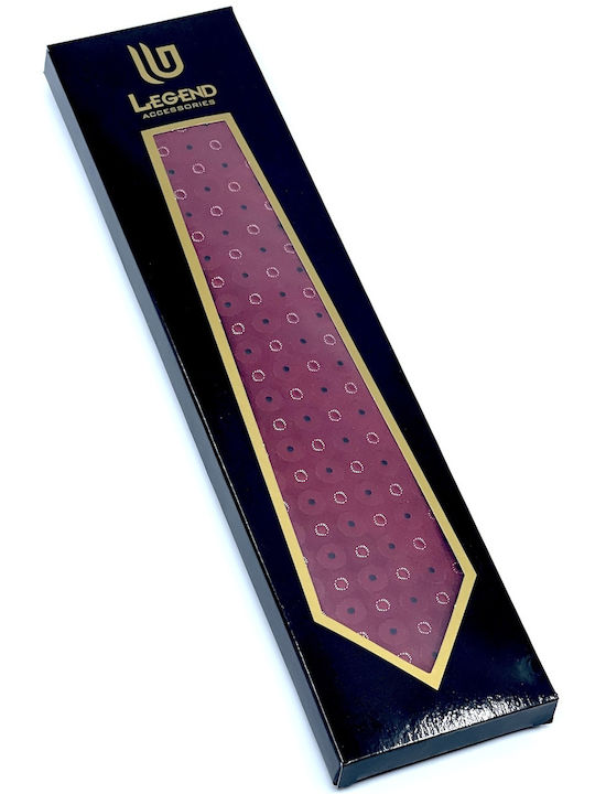 Legend Accessories Men's Tie Set Printed Burgundy