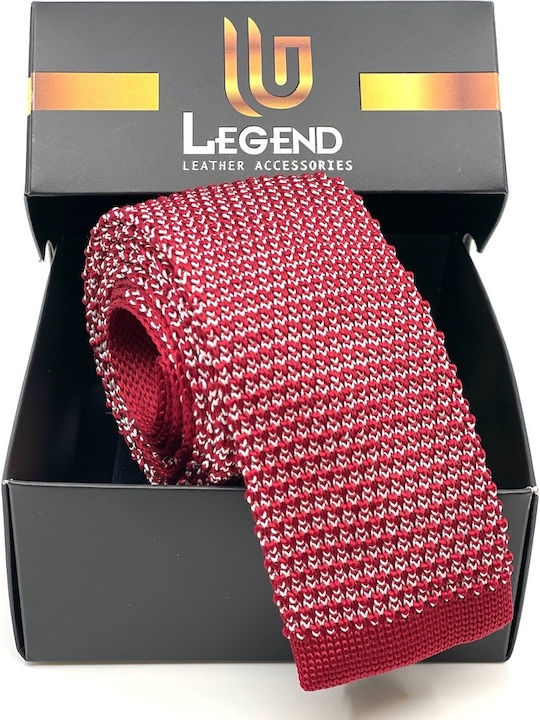 Legend Accessories Cravată pentru Bărbați Sintetic Tricotată Tipărit în Culorea Roșu
