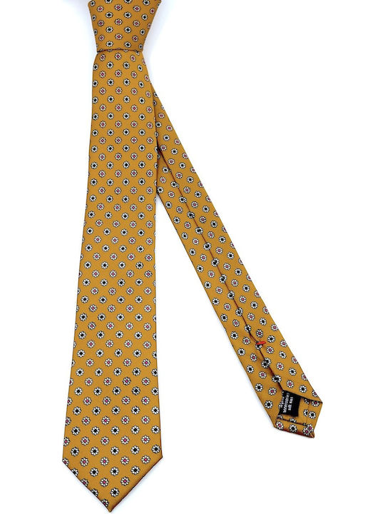 Legend Accessories Herren Krawatte Seide Gedruckt in Braun Farbe