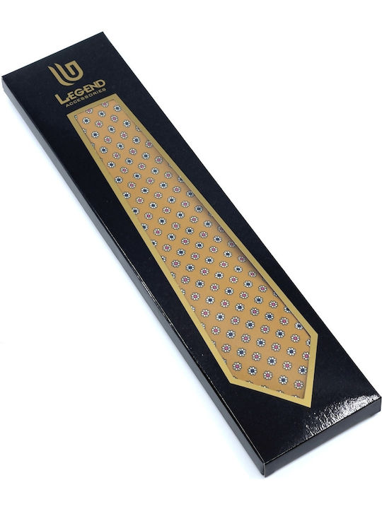 Legend Accessories Herren Krawatte Seide Gedruckt in Braun Farbe