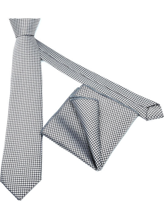 Legend Accessories Herren Krawatten Set Gedruckt in Gray Farbe