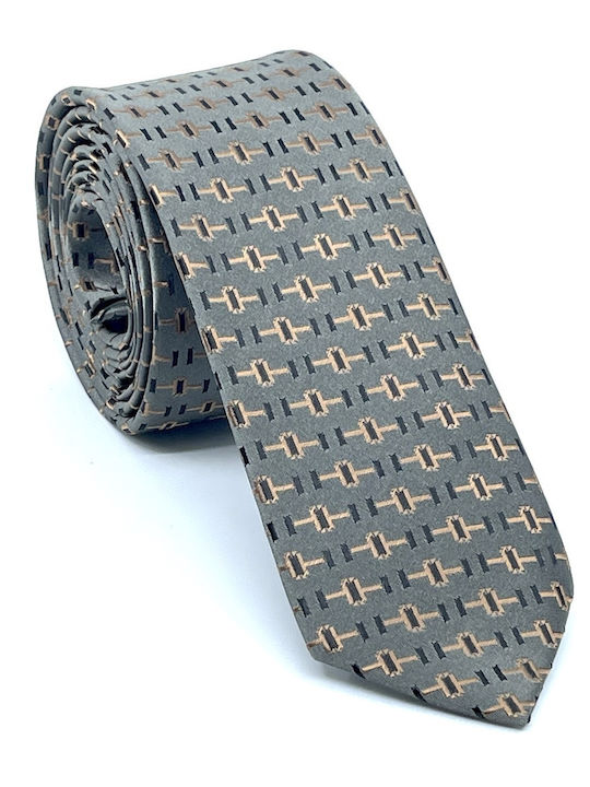 Legend Accessories Herren Krawatten Set Gedruckt in Gray Farbe