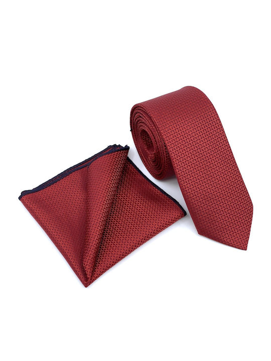 Legend Accessories Synthetic Men's Tie Set Monochrome Red