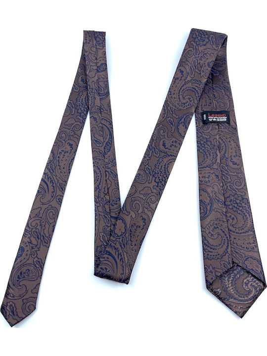 Legend Accessories Set de Cravată pentru Bărbați Tipărit în Culorea Maro