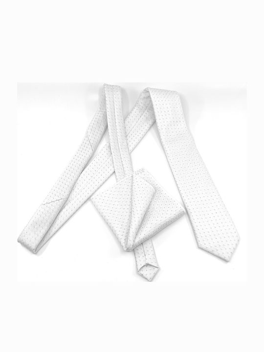 Legend Accessories Herren Krawatten Set Gedruckt in Weiß Farbe