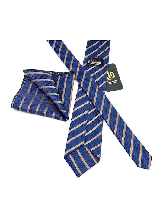 Legend Accessories Synthetic Men's Tie Set Printed Blue