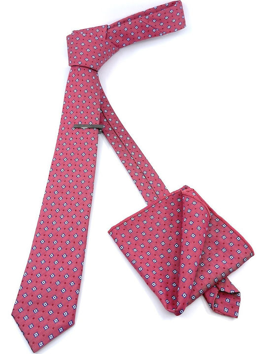 Legend Accessories Set de Cravată pentru Bărbați Tipărit în Culorea Roz