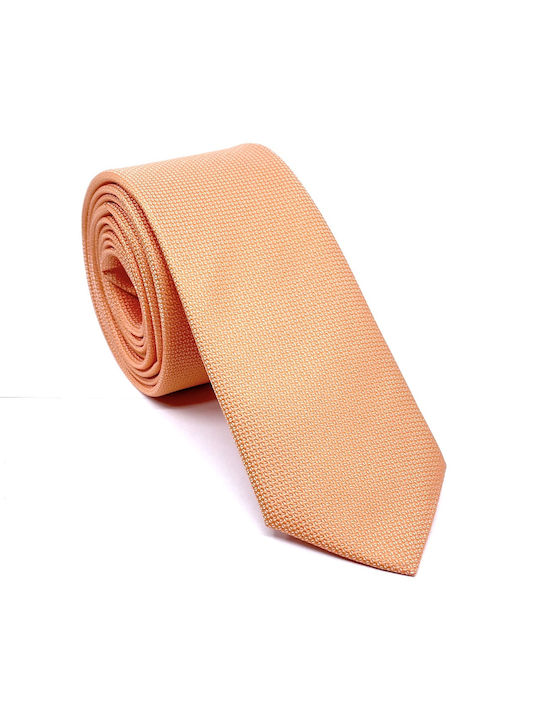 Legend Accessories Σετ Ανδρικής Γραβάτας Μονόχρωμη σε Πορτοκαλί Χρώμα