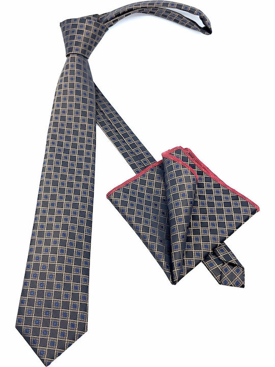 Legend Accessories Men's Tie Set Printed Brown