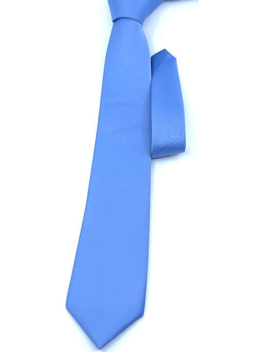 Legend Accessories Σετ Ανδρικής Γραβάτας Μονόχρωμη σε Μπλε Χρώμα
