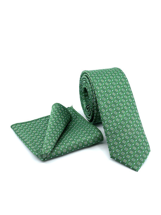 Legend Accessories Herren Krawatten Set Gedruckt in Grün Farbe