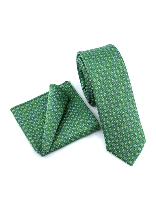 Legend Accessories Herren Krawatten Set Gedruckt in Grün Farbe