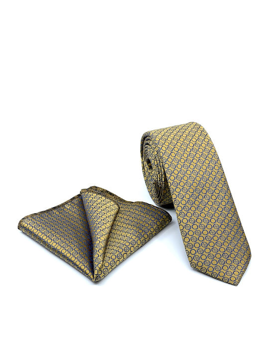 Legend Accessories Men's Tie Set Printed Gold