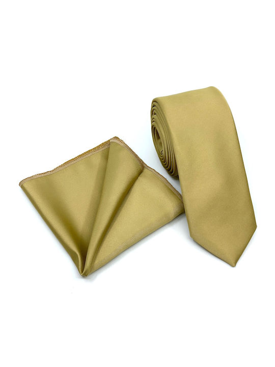 Legend Accessories Synthetic Men's Tie Set Monochrome Gold