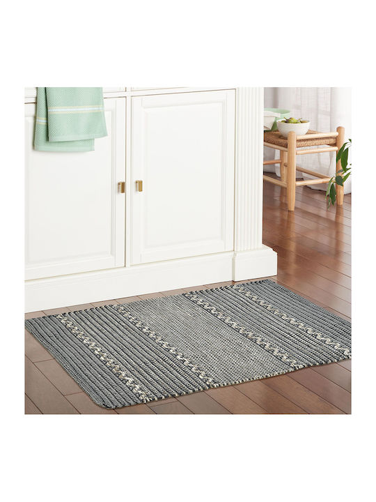 Lino Home Rechteckige Küchenmatte mit rutschfestem Unterlage Gray 60x90εκ.