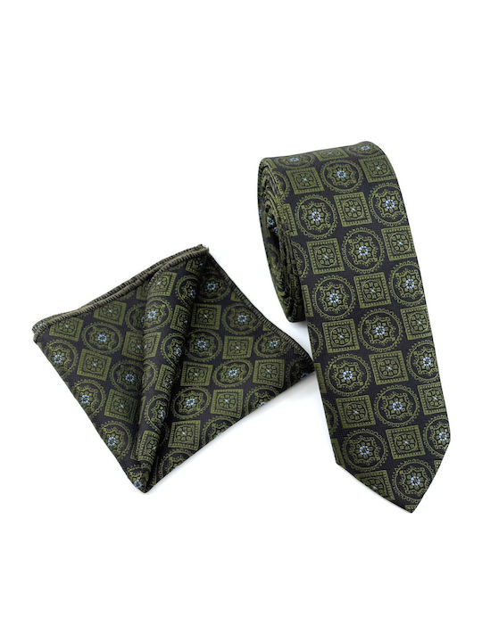 Legend Accessories Men's Tie Set Printed Green