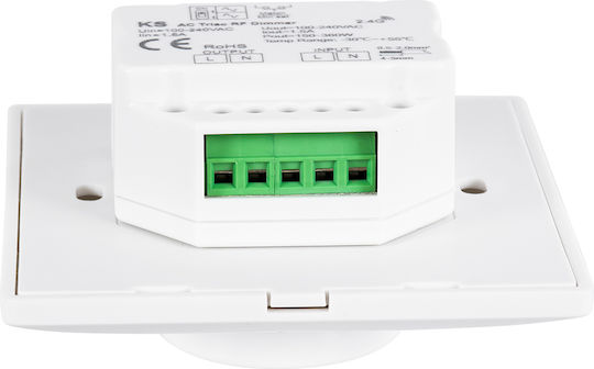 GloboStar Skydance Dimmer Switch with LED Frame Rotary 360W in White Color