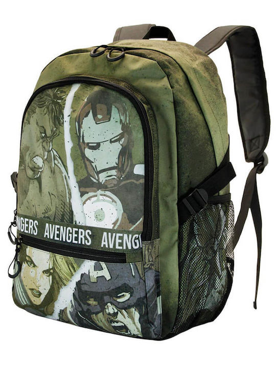 Karactermania The Avengers Shout Schulranzen Rucksack Grundschule, Grundschule in Khaki Farbe