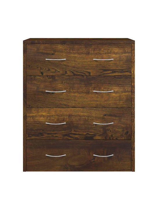 Wooden Chest of Drawers with 4 Drawers 60x30.5x71cm