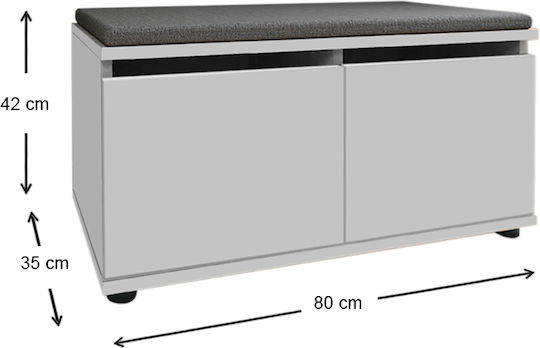 Suport pentru pantofi Twain cu 1 Raft L80xW35xH42cm
