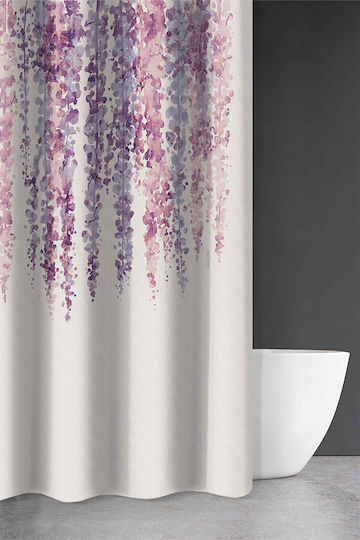 Saint Clair Abstract 115 Κουρτίνα Μπάνιου Υφασμάτινη 180x200 cm Purple Saint Clair Abstract 115 Κουρτίνα Μπάνιου Υφασμάτινη 180x200 cm Purple