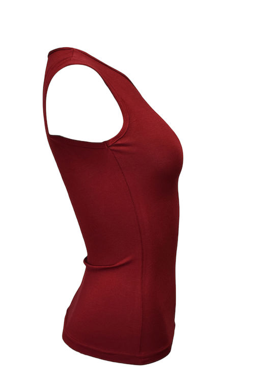 0320148 Women's Sleeveless T-Shirt Burgundy