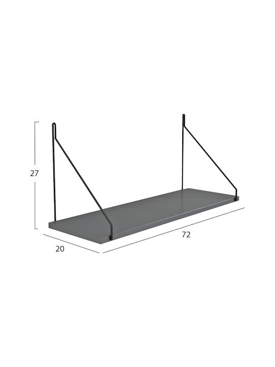 Raft Perete AGILAN Gri 72x20x27cm