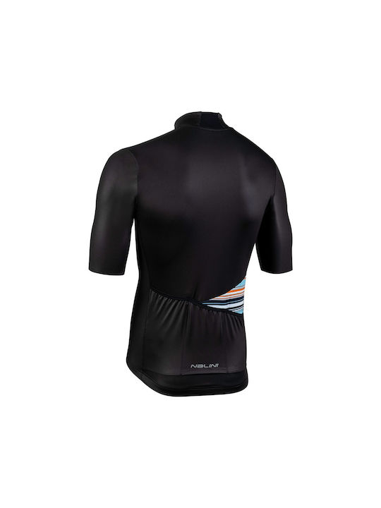 Nalini Herren Kurze Ärmel Fahrradtrikot Schwarz