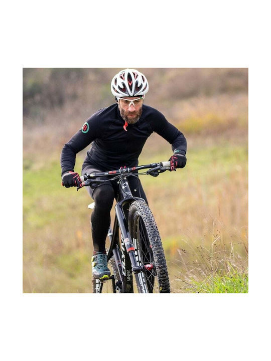 Biotex Lange Ärmel Radtrikot Schwarz