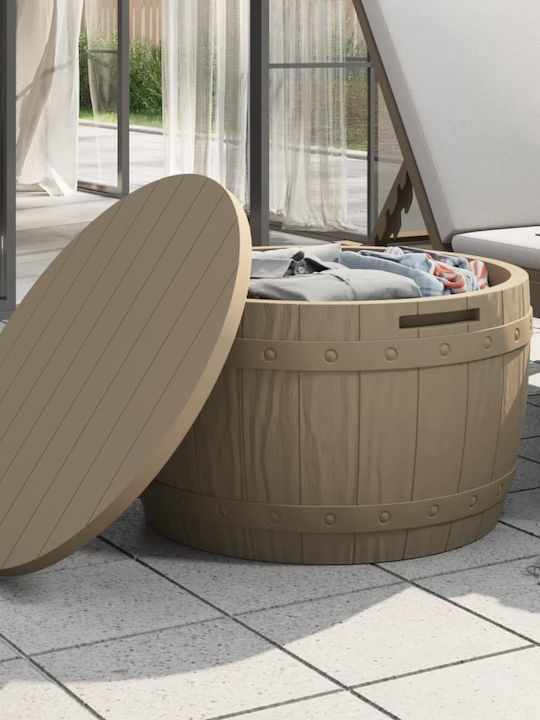 vidaXL Outdoor Storage Box 127lt Brown L67.5xW67.5xH44cm