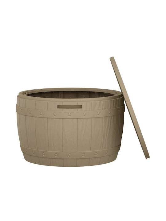 vidaXL Outdoor Storage Box 127lt Brown L67.5xW67.5xH44cm