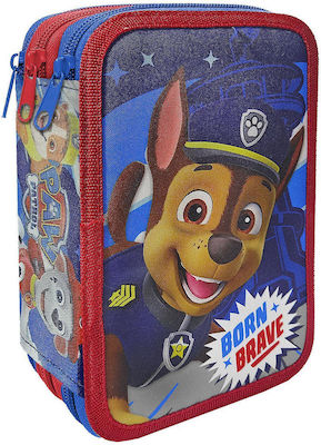 Paw Patrol Federmäppchen Voll mit 3 Fächern Blau