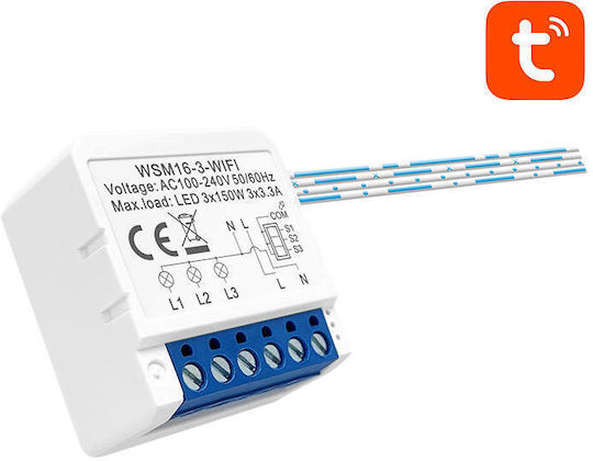 Avatto WSM16-W3 Smart Switch 3 Καναλιών Wi-Fi 3.3A
