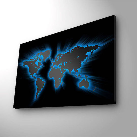 Gemälde Hölzernes mit LED-Beleuchtung 45x45cm